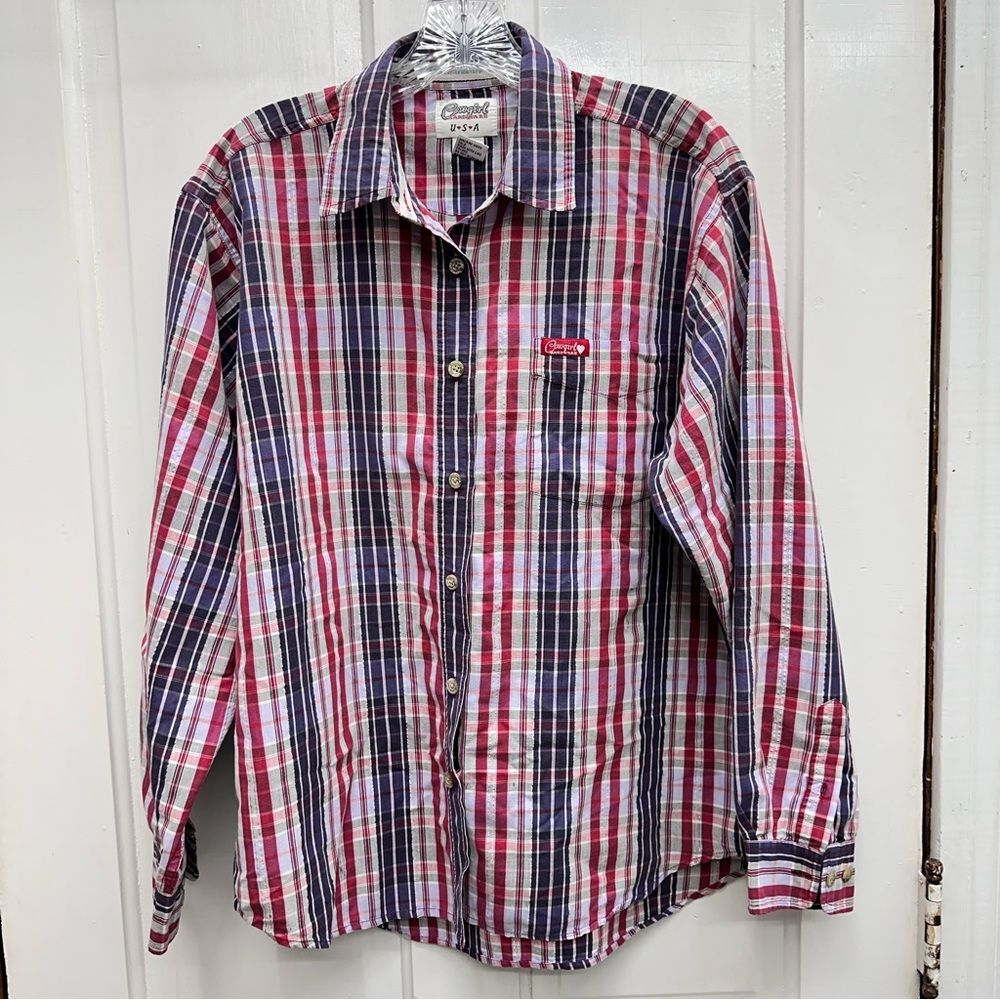 Cowgirl Hardware western wear long sleeve button down shirt‎ women's xl.